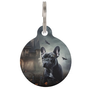 French Bulldog Halloween Scary Pet Tag