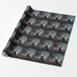 French Bulldog Halloween Scary Wrapping Paper