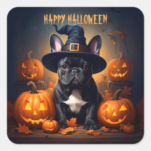 French Bulldog Halloween Square Sticker