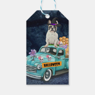 French Bulldog Halloween Truck Scary Night Gift Tags