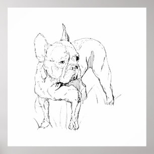 French Bulldog – Hand Drawn Dog Illustration Poster