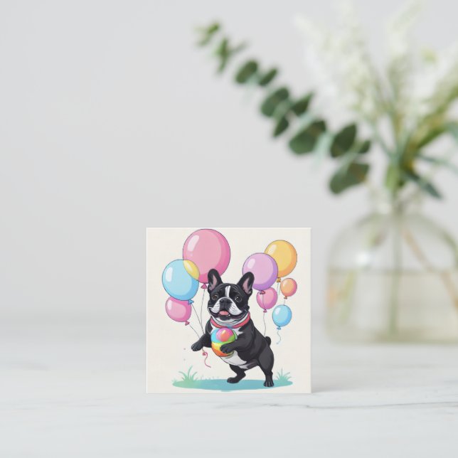 French Bulldog Happy Day Französische Bulldogge  Card (Standing Front)