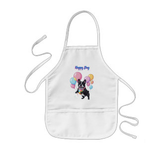 French Bulldog Happy Day Französische Bulldogge  Kids Apron