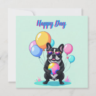 French Bulldog Happy Day Französische Bulldogge Save The Date