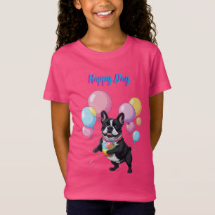 French Bulldog Happy Day Französische Bulldogge T-Shirt