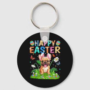 French Bulldog Happy Easter Egg Hunt Bunny Ear Eas Key Ring