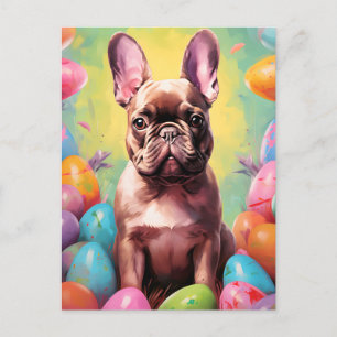 French Bulldog Happy Easter Postcard