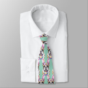 French Bulldog Happy Easter Tie