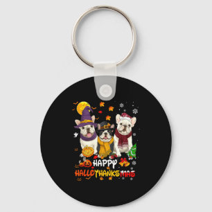 French Bulldog Happy Hallothanksmas Dog Lover Chri Key Ring