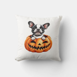French Bulldog Happy Halloween pumpkin Classic T-S Cushion