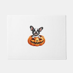 French Bulldog Happy Halloween pumpkin Classic T-S Doormat