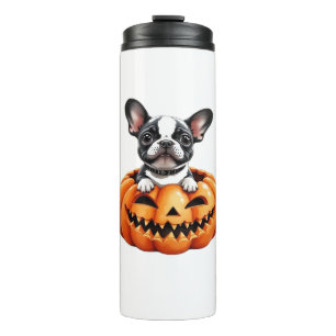 French Bulldog Happy Halloween pumpkin Classic T-S Thermal Tumbler