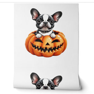 French Bulldog Happy Halloween pumpkin Classic T-S Wallpaper