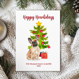 French Bulldog Happy Howlidays Card