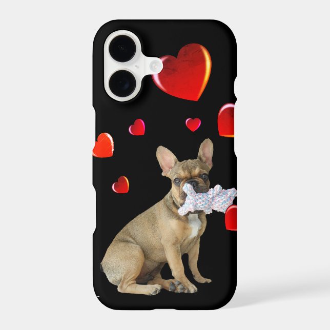 French Bulldog Happy new Year Heart iPhone Case (Back)