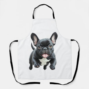 French Bulldog Happy Playful Fun Jumping Joyful Apron