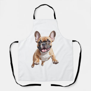 French Bulldog Happy Playful Fun Jumping Joyful Apron