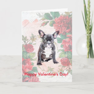 French Bulldog Happy Valentine's Day Card