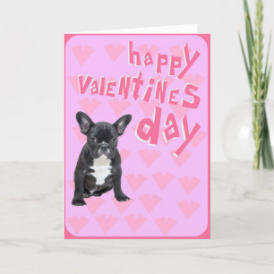 French Bulldog Happy Valentine's Day Greeting Card