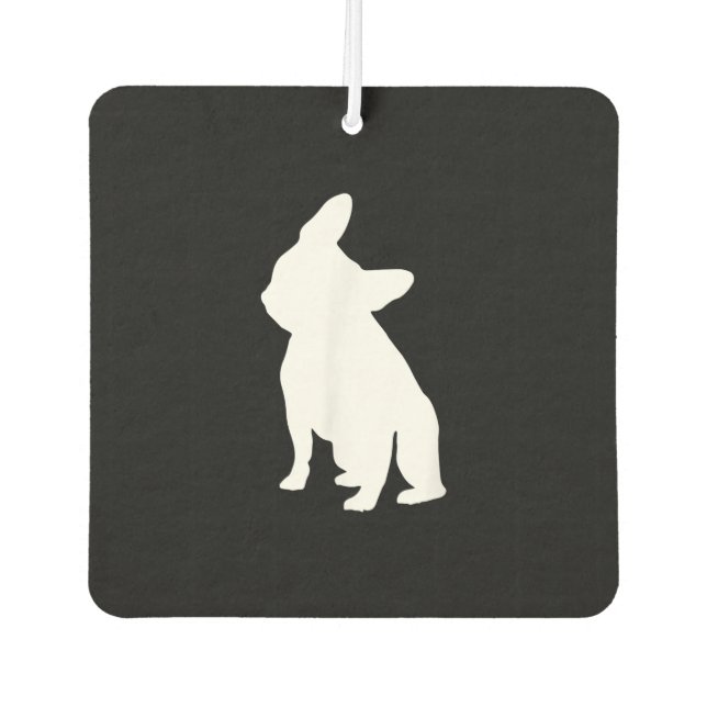 French Bulldog Head Tilt Apparel, Frenchie Head Car Air Freshener (Front)