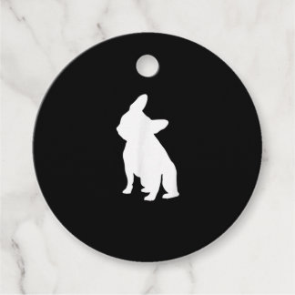 French Bulldog Head Tilt Apparel, Frenchie Head Favour Tags