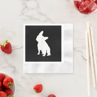 French Bulldog Head Tilt Apparel, Frenchie Head Napkin