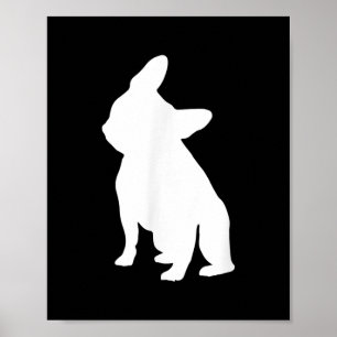 French Bulldog Head Tilt Apparel, Frenchie Head Poster
