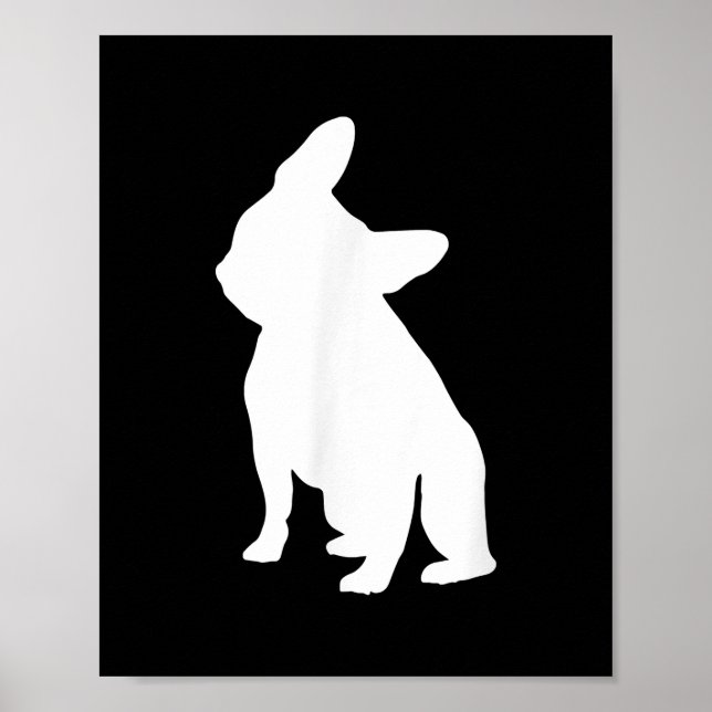 French Bulldog Head Tilt Apparel, Frenchie Head Poster (Front)