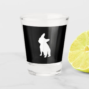 French Bulldog Head Tilt Apparel, Frenchie Head Shot Glass