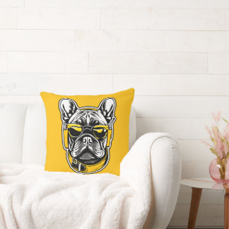 French Bulldog Headphones Cushion