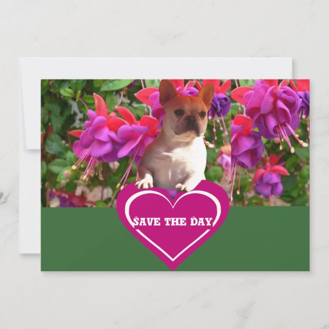 French Bulldog Heart French Bulldog Mother Invitation (Front)