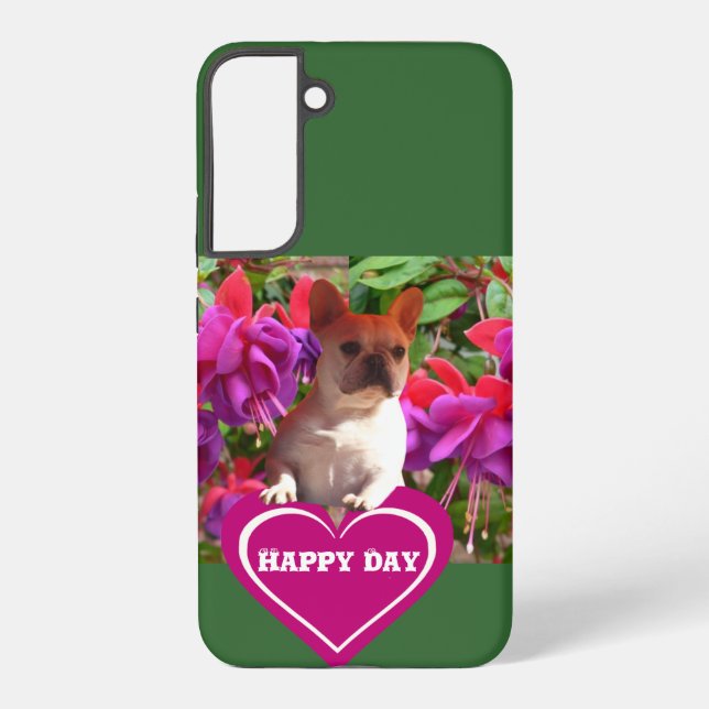 French Bulldog Heart French Bulldog Mother Samsung Galaxy S22+ Case (Back)