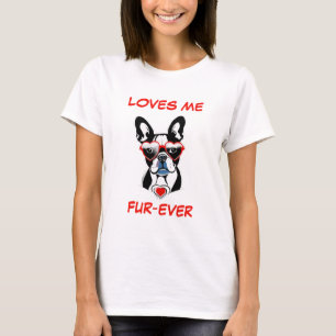 French Bulldog Heart Heart-Shaped Sunglasses T-Shirt