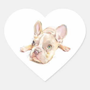 French Bulldog Heart Sticker, Dog Lover Sticker