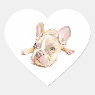 French Bulldog Heart Sticker, Dog Lover  Sticker