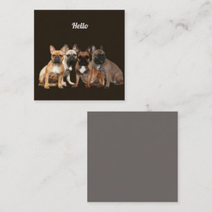 French Bulldog Hello Card