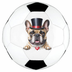 French Bulldog  Herz Vatertag Bulldogge Football