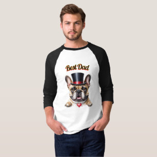 French Bulldog Herz Vatertag Bulldogge T-Shirt