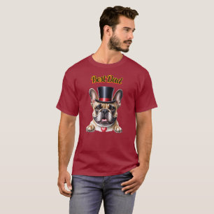 French Bulldog Herz Vatertag Bulldogge T-Shirt