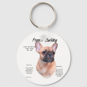 French Bulldog History Design Key Ring