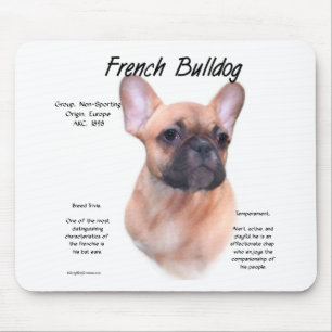 French Bulldog History Design Mouse Mat
