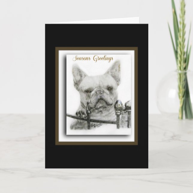 French Bulldog Holiday Card (Front)
