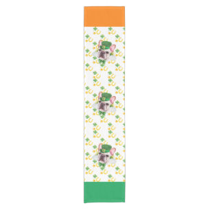 French Bulldog Holiday Home Decor St Patricks Day Short Table Runner