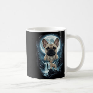 French bulldog howling to the moon meme 90s animal coffee mug