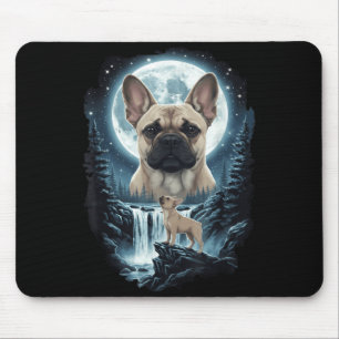 French bulldog howling to the moon meme 90s animal mouse mat