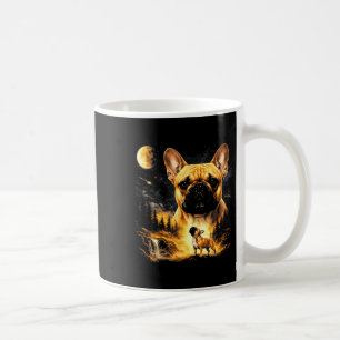 French bulldog howling to the moon vintage 90sFren Coffee Mug