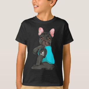 French Bulldog I Love Dad Tattoo Apparel, Dog Dad  T-Shirt