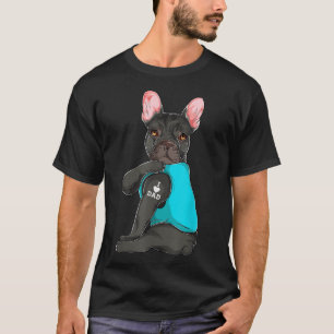 French Bulldog I Love Dad Tattoo Apparel, Dog Dad  T-Shirt