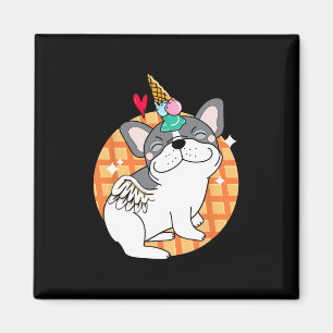 French Bulldog Ice Cream Frenchie Birthday Magnet