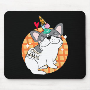French Bulldog Ice Cream Frenchie Birthday Mouse Mat